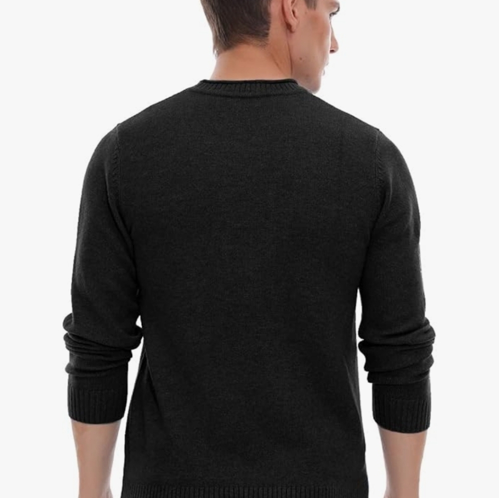 Sailwind Crewneck Sweater Soft Men XL Black Pullover 102025